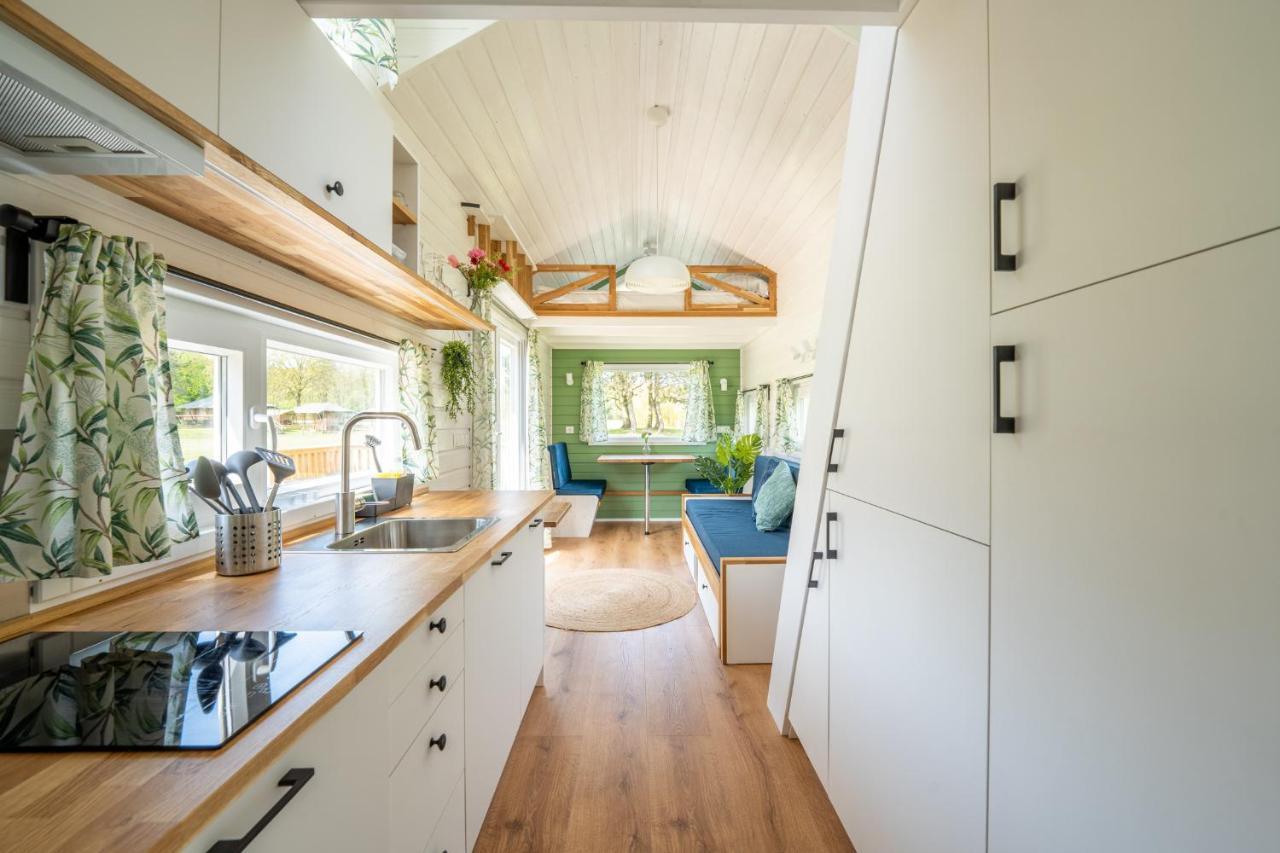 Green Tiny House With Shared Pool เซโวลเดอ ภายนอก รูปภาพ